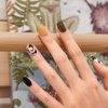 Wekcekcek Semi Cured Gel Nail Strips, 20pcs Gel Nail Polish Stickers, Rainbow Mist Full Wrap Gel Nail Art Stickers, Long Lasting Gel Nail Stickers for Women with Nail File & Stick（UV Light Required）