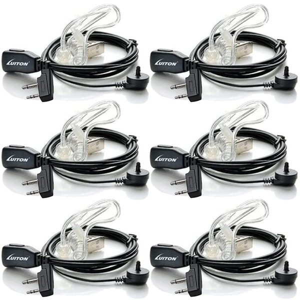 Headsets for Midland Walkie Talkies Midland Earpieces with Mic Security Headsets for Midland Two Way Radios Compatible with Midland GXT1000VP4 LXT600VP3 GXT1050VP4 GXT1000XB LXT500VP3 etc (6 Pack)