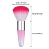 eBoot 2 Pieces Soft Nail Art Dust Remover Powder Brush Cleaner for Acrylic and Makeup Powder Blush Brushes (Pink, Purple)