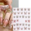 5D Butterfly Nail Art Stickers Decals Self-Adhesive Nail Decoration Accessories Pegatinas Uñas Nail Supplies for Woman Girls DIY Nail Art Design