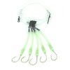 Deep Drop Tilefish Rig, 5 Mustad Circle Hooks with Glow Sleeve (10/0)
