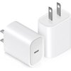 USB C Charger Block 20W, Ocupwei PD 3.0 Fast Charging Wall Charger USBC Power Adapter Type C Brick Cube for iPhone 16/16Pro/16Pro Max/16Plus/15/14/13/12/11, iPad, Samsung, Google[2 Pack]