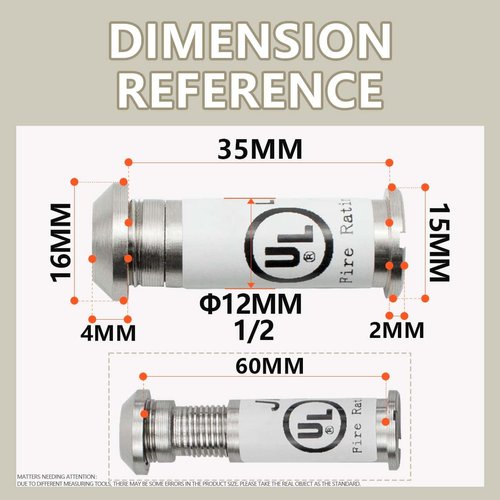 SANATO Satin Nickel Door Viewer Door Peephole UL Listed Fire Proof 180 Degree, Diameter 1/2"(12mm), Fits Door Thickness 1-3/8" to 2-6/25" (35-57mm) US15, 2 Pack