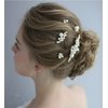 Bridal Pearls Hair Pins Hair Accessories for Brides with 3 PCS Hair Comb 2 PCS Hair Clips Hair Pieces for Women Wedding Engagement Anniversary