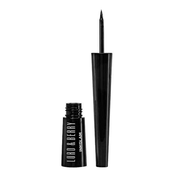Lord & Berry Inkglam Waterproof, Smudgeproof Long Lasting Liquid Eyeliner With Patent Finish, Quick Drying & Precise Application, Eye Liner For Fine & Bold Lines - Black