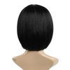 SYXLCYGG Bob Wig Black Short Wigs Flame Retardant 10" Straight Womens Synthetic Hair Wig With Bangs Girl Cosplay Party White Women Daily(Free Wig Cap)