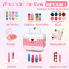 Kids Makeup Kit Girl Toys for Gifts, Teensymic Toys for Girls Real Washable Makeup Girls Princess Birthday Gift Play Make Up Toys Makeup Vanities for Girls Toys Age 4 5 6 7 8 9