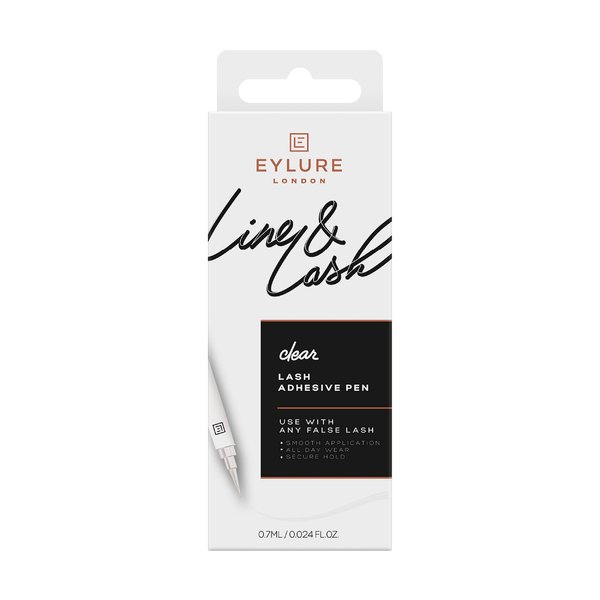 Eylure Line & Lash Felt Tip Adhesive Pen for False Eyelashes, Clear, 0.7 ml