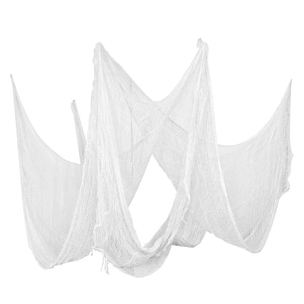 Biubee 5Pcs Halloween White Creepy Cloth- Spooky Gauze Fabric Cloth for Haunted Horror House Halloween Party Doorway Outdoors Decoration (30" ×72")