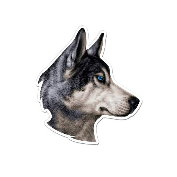 GT Graphics Husky - 12" Vinyl Sticker Waterproof Decal