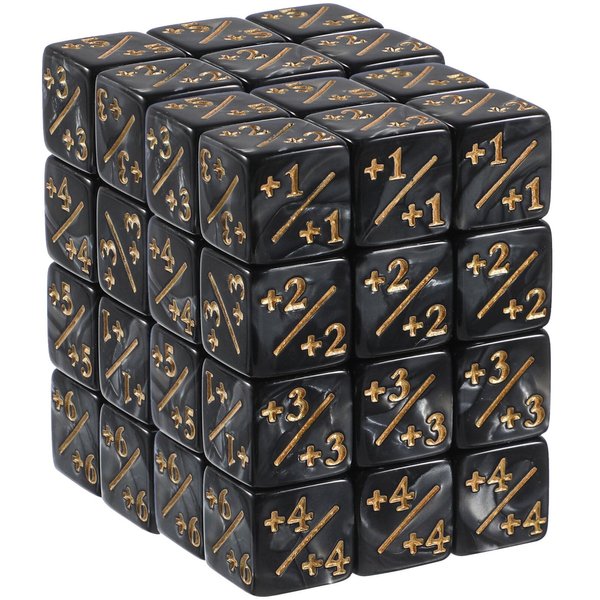Gadpiparty 48Pcs The Gathering Token Dice Counters D6 Dice Cube Loyalty Dice for The Gathering CCG MTG Card Gaming Accessories