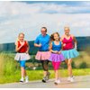 6 Pack Runner Tutu Skirts Women Tulle Skirt 3 Layered Elastic Puffy Tutus 80s Halloween Costume (6 Hot Pink (Waist 22"-38"))
