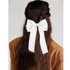 Bmobuo Hair Bows for Women Hair Ribbons Clips Satin Soft Ribbons Hair Clips Hair Barrettes Coquette Bows Balletcore Aesthetics Blue Bows Black Bows White Bows Clips 3PCS
