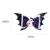 Glitter Halloween Hair Bow 4in Purple Ghost Costume Hair Clips Barrette Alligator Hairpins for Girls Toddler Teens Kids Halloween Dress Outfit Decor Accessories Trick or Treat Gift