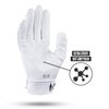 Nxtrnd G3 Padded Football Gloves, Sticky Padded Receiver Gloves, Lineman Gloves (White, Medium)