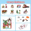 8 in 1 Christmas Building Blocks Set for Kids , 683PCS Building Blocks Set with Santa Claus Snowmen Trees and Trains, Christmas Birthday Party Goodie Bags Stuffers, Xmas Present for Boys Girls Ages 6+