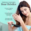 RPZL Boar Bristle Hair Brush - Soft Hair Brush w/Cushioned Nylon & Boar Bristles - Celebrity Polisher Brush, Styling Brush, Smoothing Brush, Hair Extension Brush - For All Hair Types, Wet or Dry Hair