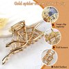 Spider Web Hair Clips Gold Metal Halloween Hair Accessories for Women Girls Playful Hollow Out Spider Web Hair Claw Clips Hairpins Strong Hold Nonslip Hair Clip for Day of the Dead Decoration 1 Pcs
