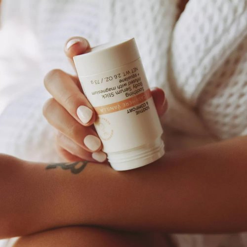 Being Frenshe Soothing and Hydrating Body Serum Stick with Magnesium - Cashmere Vanilla - 2.6oz With Makeup Remover Pads