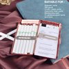 Retro Metal Cigarette Case-Double Sided Spring Clip Open Pocket Holder for 14 100mm Cigarettes Credit Card Holder Protective Security Wallet for Men and Women(Rose Golden)