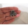 Generic Small mini silver metal gray flower crystal hair claw clip bridal clip