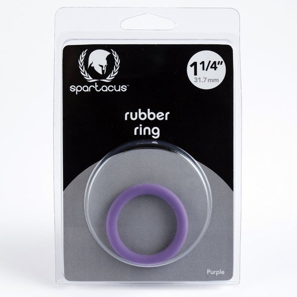 Spartacus Rubber Cock Ring - Small Purple