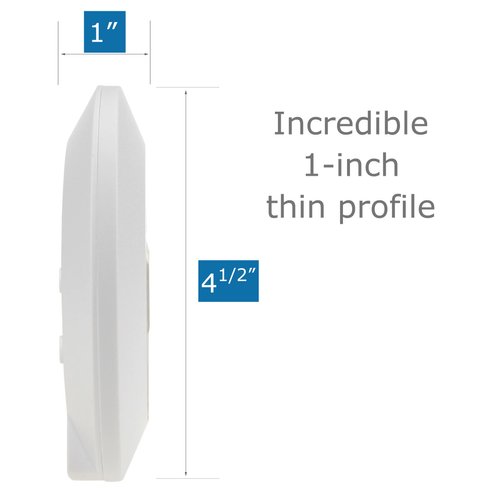 J.LUMI YCA1050 PIR Motion Sensor Light Switch, AC 85-265V 2000W, Ceiling Mount Motion Sensor Ceiling Motion Sensor Switch, PIR Sensor, Slim Profile, White