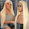 Nicele Ann 613 13x6 Lace Front Wig Human Hair Straight 613 HD Lace Frontal Wig 13X6 200 Density Blonde Lace Front Wigs Human Hair Pre Plucked With Baby Hair (30 Inch, 613 13x6 Straight)