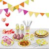 Lemon Party Supplies,120pcs Disposable Lemon Dinnerware Set with 20 Dinner Plates, 20 Dessert Plates, 20 Cups, 20 Straws & 40 Napkins for Birthday Baby Shower Pool Party Dinner Dessert - 20 Guests