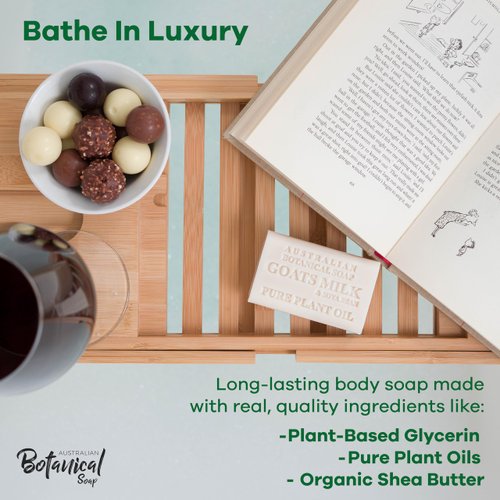 Australian Botanical Soap, Goats Milk, Manuka Honey, Lemongrass & Sea Salt 6.6 oz. (187 g) Soap Bars | Natural Ingredient Bar Soap | Shea Butter Enriched - Original Assorted Pack of 4