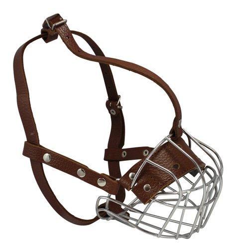 Dogs My Love Metal Wire Basket Dog Muzzle Padded, Small Rottweiler. Circumference 12.5", Length 3.75"