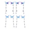 Leadigol 4 Pair Tassel Butterfly Hair Clips,Yarn Butterfly Hairpins Elegant Metal Tassel Long Hair Clips for Women