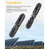 BougeRV 12 PCS Solar Connectors with Spanners Solar Panel Cable Connectors 6 Pairs Male/Female(10AWG)