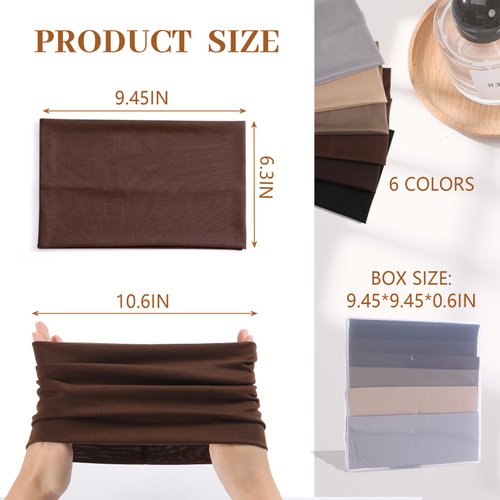 SYGY 6 PCS Headbands for Women, Neutral Colors Wide Headbands, Soft Fabric Head Bands for Women's Hair, Boho Headbands for Girls, Sweat Bands for Workout Yoga Running Sports