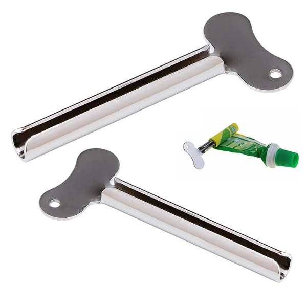 Toothpaste Squeezer, 3 Packs Stainless Metal Toothpaste Tube Squeezers Roll-up Key Tooth Paster Squeezer for Bathroom Hair Dye Cosmetic Plastic Tubes Squeezer