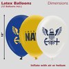 U.S. Navy Party Balloons (12 pcs)! 12” Latex balloons in Navy, White & Yellow with contrasting print on 2 sides. Officially Licensed with U.S. Navy! Made in Italy. by Havercamp