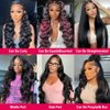 Nognut 20 Inch HD Transparent Lace Frontal Wigs Human Hair 13x6 Body Wave Lace Front Wigs Human Hair Pre Plucked 180% Density Glueless Wigs Human Hair for Women