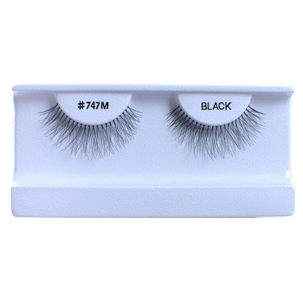 30 Pairs False Eyelashes Fake Eyelashes 100% Human Hair Black #747M