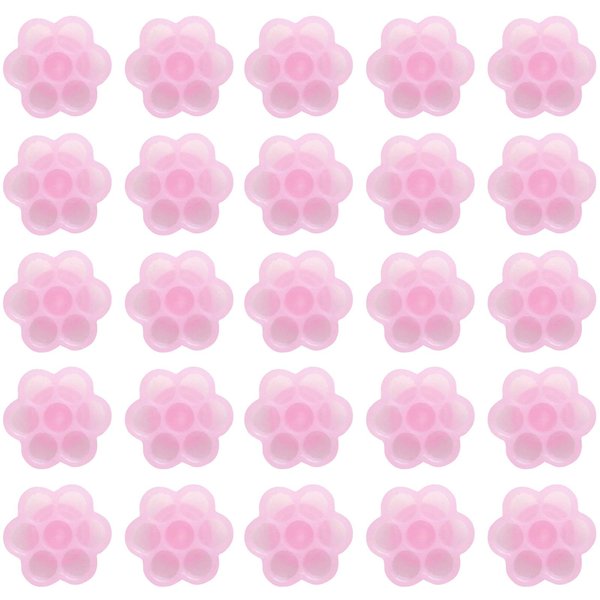 Fenshine 100 PCS Eyelash Extension Glue Holder Flower Shape Glue Cup Plastic Glue Pallet Pad with a Roll of Glue Point for Eyelash Extension Supply