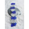 Genuine Surf Tumbled Frosted White and Blue Sea Glass French Barrette Hair Clip 4" or 100 mm Length - Quantity of 1