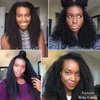 Anrosa Yaki Kinky Straight Clip ins Extensions Human Hair Thick Afro Kinky clip in Extension for African American Black Women Hair Thick Big Volume Natural Hair Color 1B Natural Black 120 Gram 20 Inch
