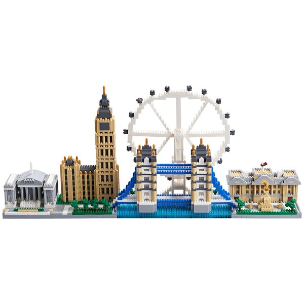 Kadablk Architecture Series Mini Bricks for Adults and Teens, London Skyline Collection 3430PCS,Micro Mini Blocks Set Model Kit,Landmark Model