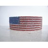 Generic American flag red white and blue crystal hair clip barrette
