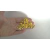 Generic Medium bright gold triangle metal victorian style filigree hair claw clip fine