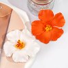 4Pcs Hawaiian Flower Hair Clips Hibiscus Hair Clip Plumeria Flower for Women Artificial Tropical Flower Clips for Beach Party favors Vacation