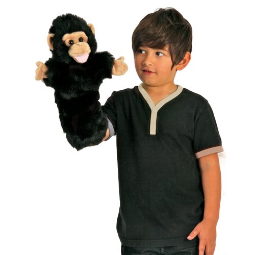 The Puppet Company Long-Sleeves Chimp Hand Puppet, 15 inches