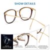 Cyxus TR90 Cat Eye Women Eyewear Frames Round Stylish Retro Metal Ultra Light Blue Light Glasses UV Blocking Eyeglasses