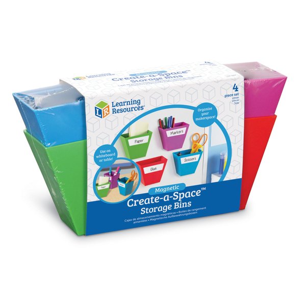 Learning Resources Magnetic Create-a-Space Storage Boxes (Set of 4)