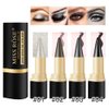 LOKFAR 2 Pcs Black Gel Cream Eyeliner Set, Tool Smudge Proof and Waterproof Matte Black Eye-liner Pencil Tattoo Eyeliner Pen Stick Makeup for Women