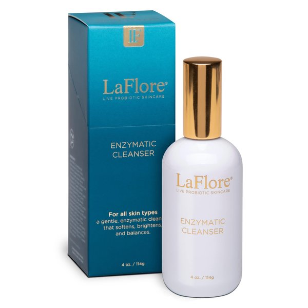 LaFlore Enzymatic Skin Cleanser - Skin-Balancing, Face Wash to Gently Cleanse and Remove Dirt, Oils, Pollutants, Makeup and Other Impurities - Vegan, Cruelty-Free & for All Skin Types
